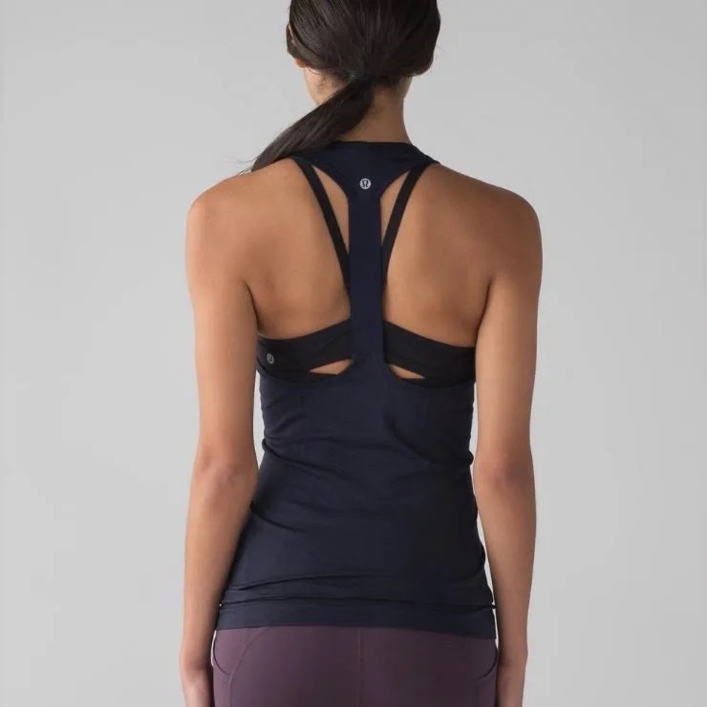Lululemon Swiftly Tech T back tank top navy blue size 8